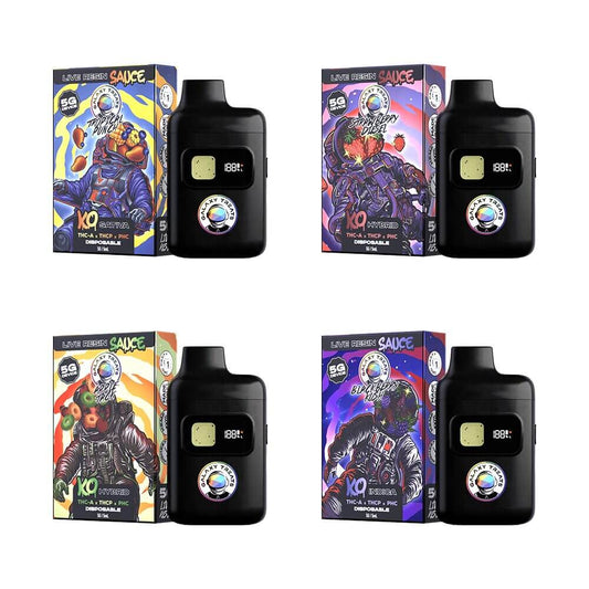 Galaxy Treats THCA + THCP + PHC Disposable (5g) - Group Photo with packaging