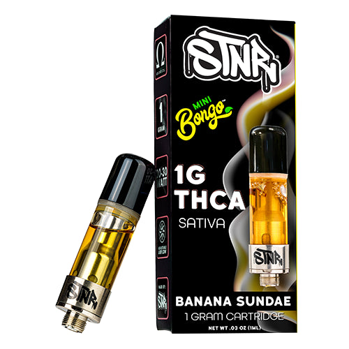 STNR - STNR (Cart) (1g) Bongo Cart THC-A - Banana Sundae with packaging