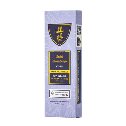 Hidden Hills Heady Blend Fresh Frozen Disposable (2g) - Gold Gumdrop with packaging