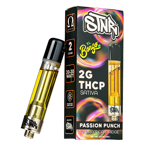 STNR Bongo THC-P Cartridge (2g) - Passion Punch with packaging