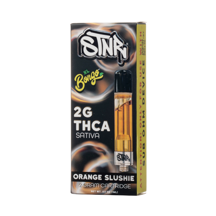 STNR Bongo THC-A Cartridge (2g) - Orange Slushie with packaging