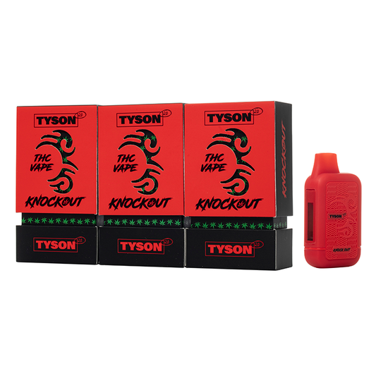 Tyson 2.0 Disposable Delta Knockout THCP (3g) - Group Image with packaging