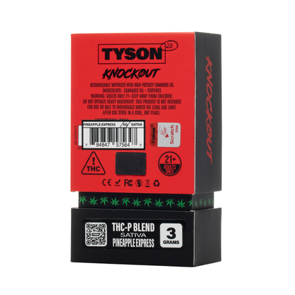 Tyson 2.0 Disposable Delta Knockout THCP (3g) - Pineapple Express with packaging
